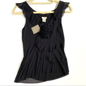 NWT Anthropologie Odille Black Top